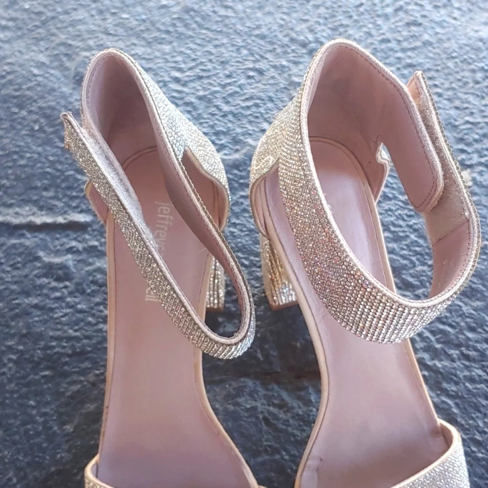 Jeffrey Campbell Lindsay Sandal Women rhinestone bling heels 9 - Picture 7 of 10